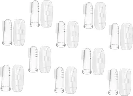 10pcs Baby Toothbrush Cover Silicone Finger Toothbrush Set for Newborns Tongue Cleaning Brush for Gums Oral Massager for Plaque Prevention