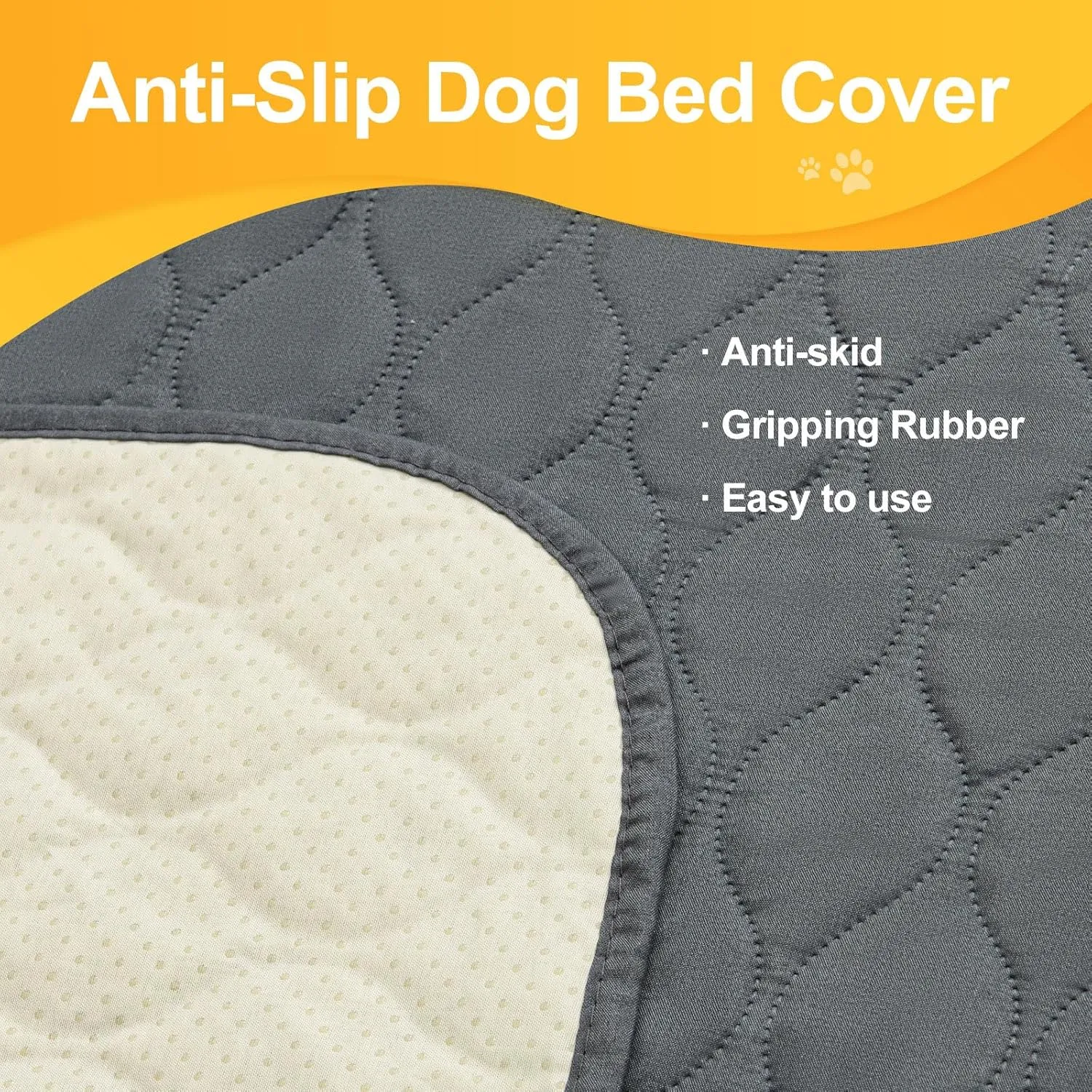2 Pack Waterproof Dog Bed Cover Blanket Non Slip Couch Cover for Pets Medium Dog Cat Kids Children Sofa Furniture Protector(54"82", Dark Grey)