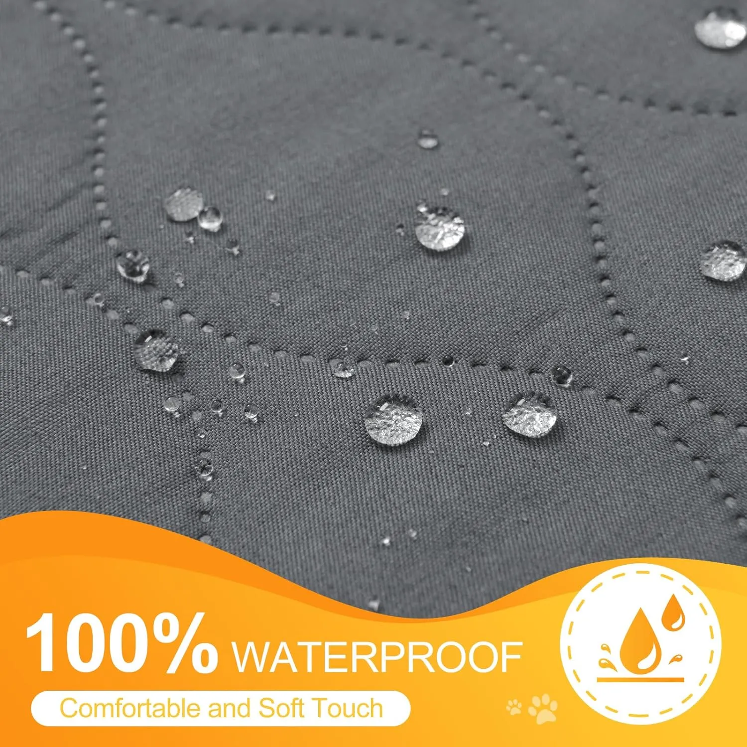 2 Pack Waterproof Dog Bed Cover Blanket Non Slip Couch Cover for Pets Medium Dog Cat Kids Children Sofa Furniture Protector(54"82", Dark Grey)