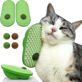 2 Pcs Catnip Toys Balls That Stick on Wall,Cat Toy Ball, Catnip Balls for Cats Lick,Cat Face Scratchers, self Groomer for Indoor Cats, Corner Brush Wall