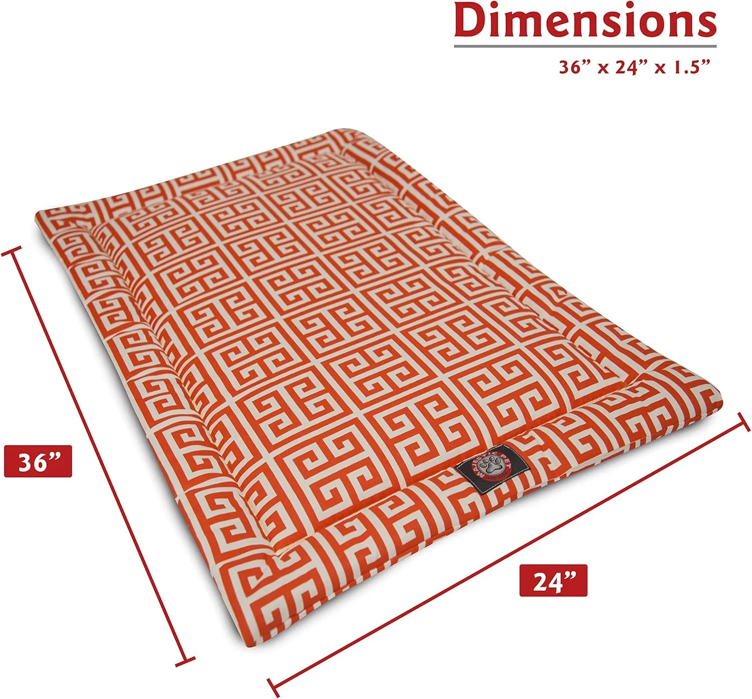 36" Towers Orange Crate Dog Bed Mat By Majestic Pet Products