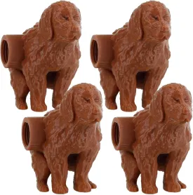 4Pcs Plastic Dog Shape Toothpaste Dispenser, Dog Shape Toothpaste Squeezer, Pooping Dog Butt Toothpaste Squeezer, Golden Retriever Puppy Poop Toothpaste Topper for Pet Dog Lovers