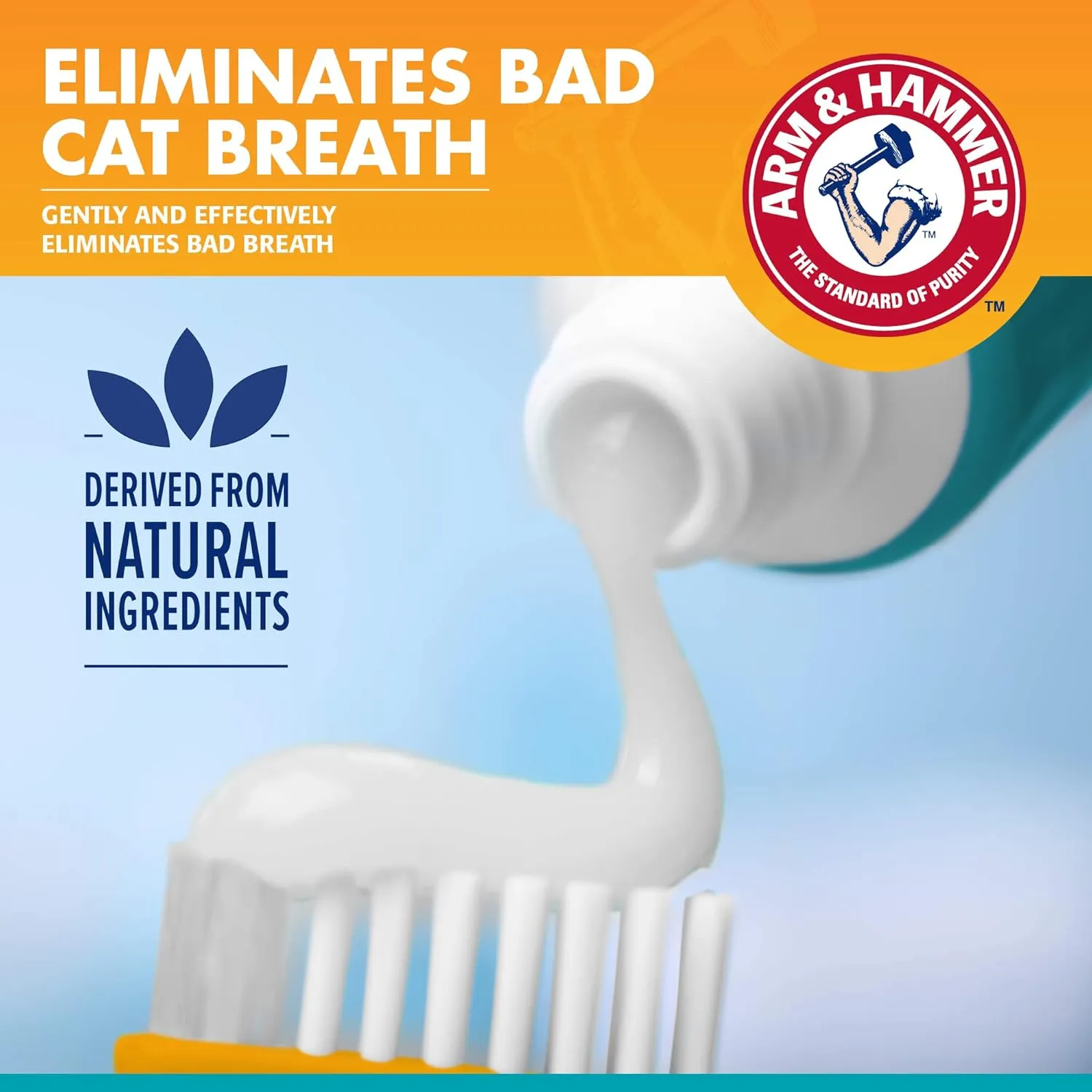 Arm & Hammer for Pets Dental Kit for Cats | Eliminates Bad Breath | 3 Piece Set Includes Cat Toothpaste, Cat Toothbrush & Cat Fingerbrush in Tasty Tuna Flavor, 2.5 Oz (Pack of 12)