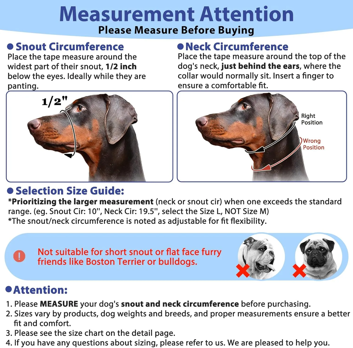 BARKLESS Soft Dog Head Collar, Patented Padded No Pull Head Halter, Training Nose Leash with Safety Link for Medium Large Dogs, Adjustable Muzzle Leash, Easy Control for Walking(Blue, M)