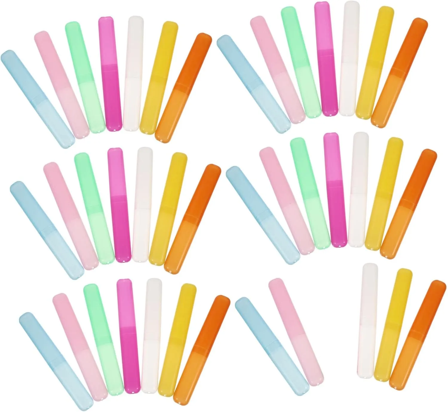 Bathroom Toothbrush Holder Set 40pcs Breathable Toothbrush Cases Slots Toothpaste Box for Trip Portable Travel Case