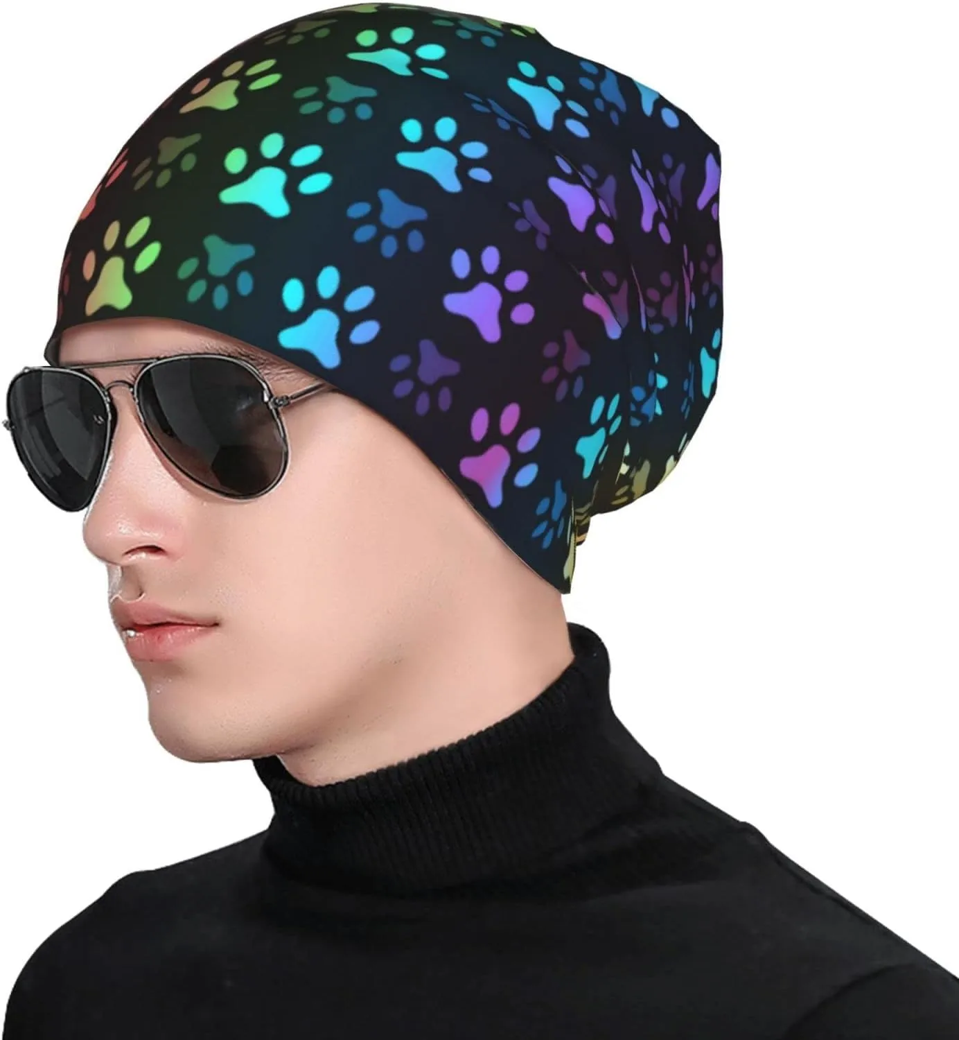 Beanie Chemo Hat Cancer Headwear Knitted Hats Baggy Slouchy Scarf Cap for Adults Women Men