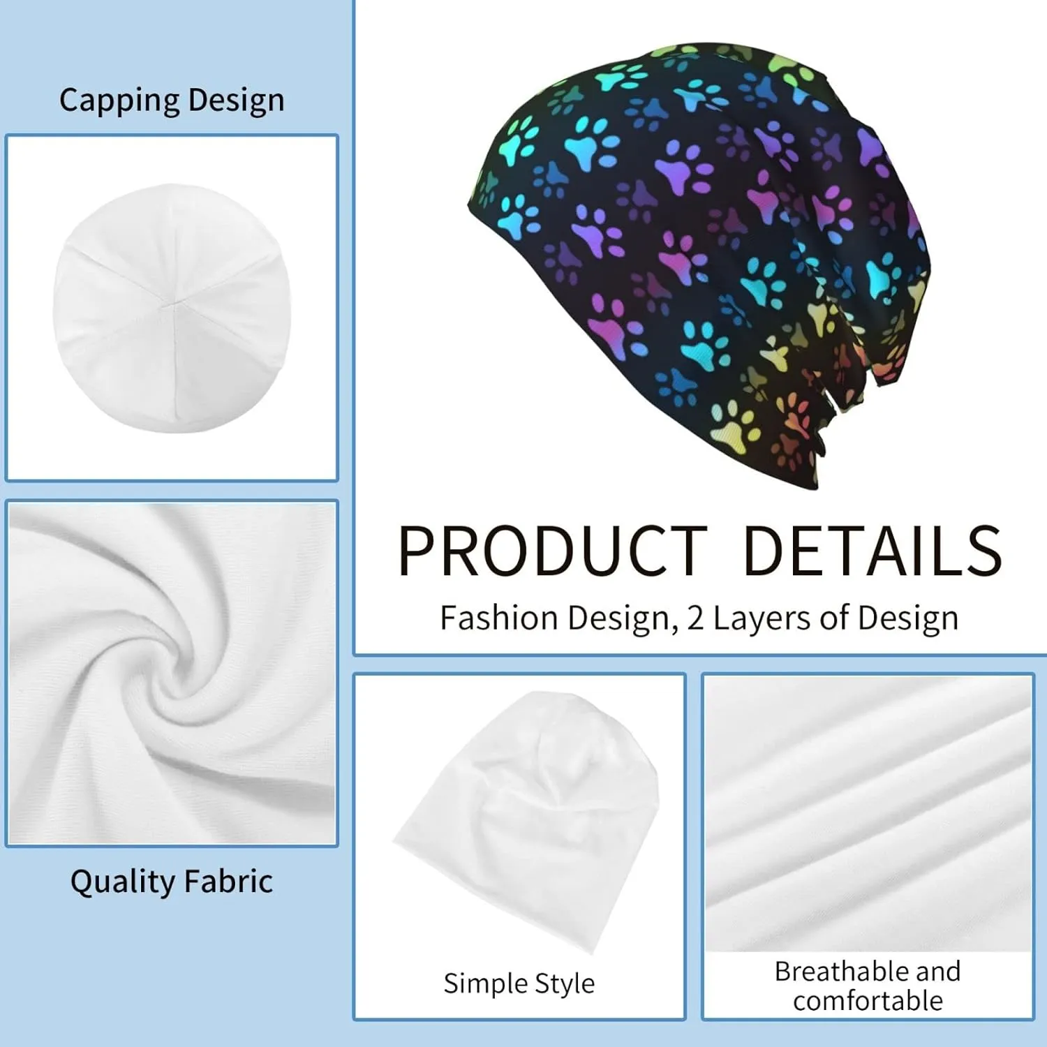 Beanie Chemo Hat Cancer Headwear Knitted Hats Baggy Slouchy Scarf Cap for Adults Women Men