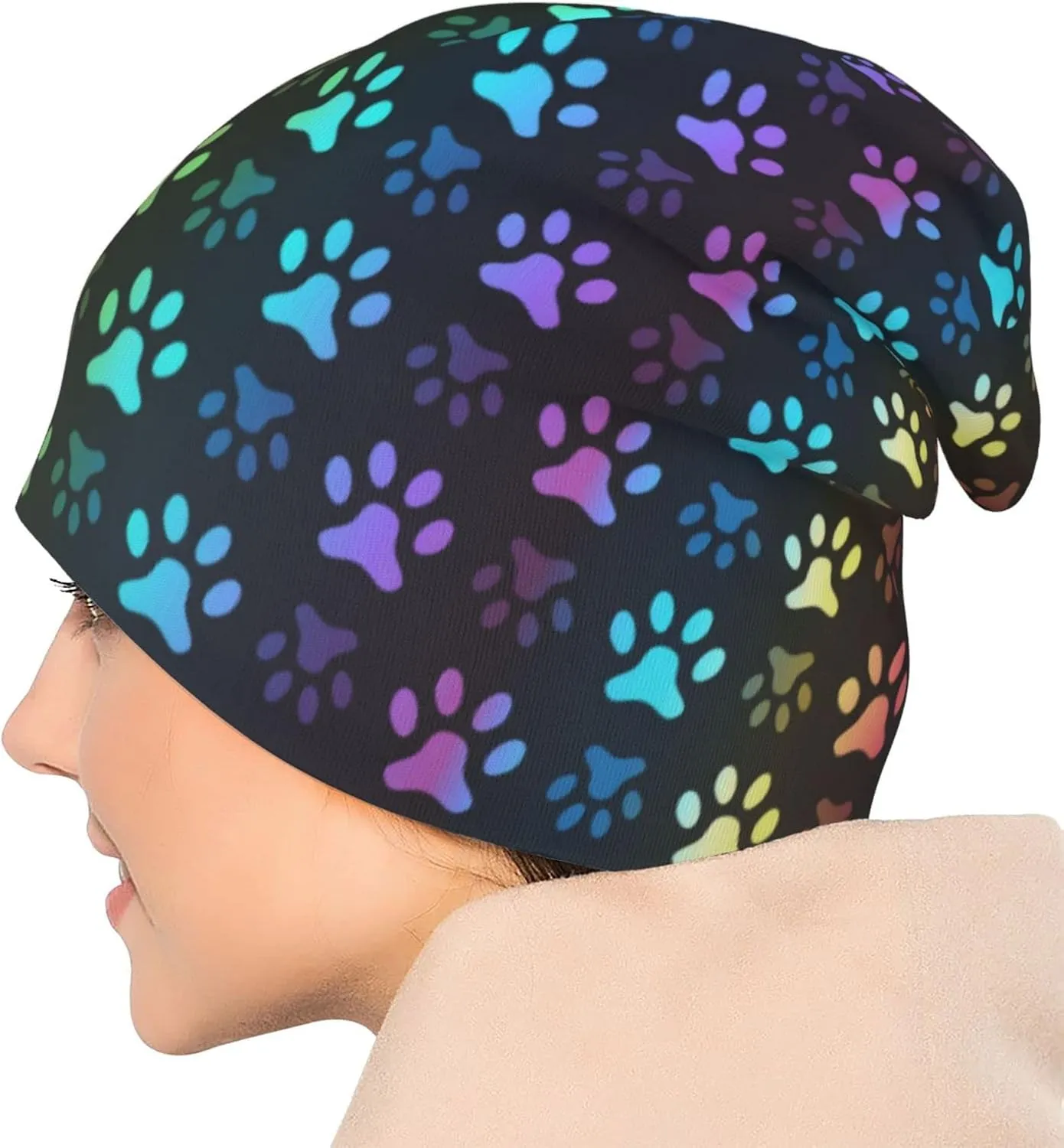 Beanie Chemo Hat Cancer Headwear Knitted Hats Baggy Slouchy Scarf Cap for Adults Women Men