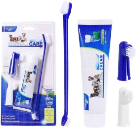 Best Cat Toothbrush & Toothpaste Kit for Devon Rex Cat, Kittnens and Adult Cats - Natural Ingredients Reduce Plaque, Whiten Teeth, Freshen Breath