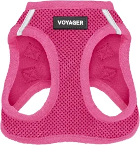 Best Pet Supplies Voyager Step-in Air Dog Harness - All Weather Mesh, Reflective, No Pull Harness for Small, Medium Dogs, Cats - Secure with Hook & Loop Fastener, Buckle, Double D-Rings - Fuchsia, M
