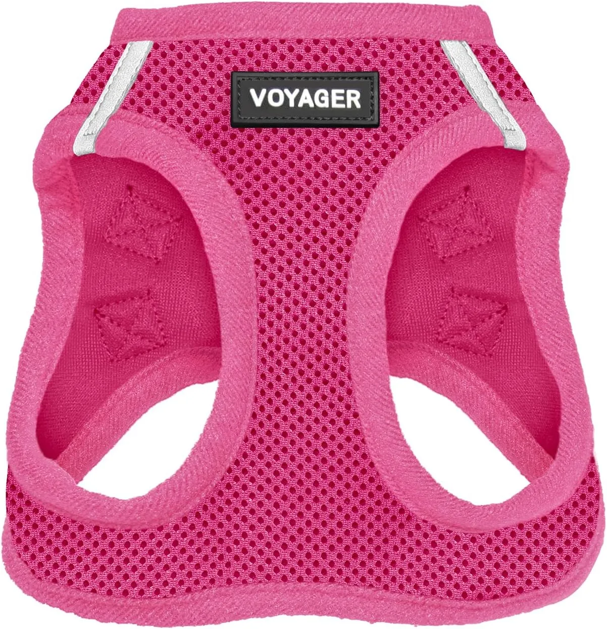 Best Pet Supplies Voyager Step-in Air Dog Harness - All Weather Mesh, Reflective, No Pull Harness for Small, Medium Dogs, Cats - Secure with Hook & Loop Fastener, Buckle, Double D-Rings - Fuchsia, M