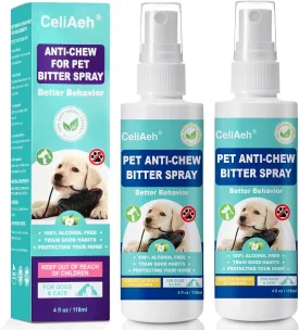 Bitter Apple Spray for Dogs 236ML - Stop Chewing & Licking, Puppy Training Aid, No Chew Deterrent for Furniture, Shoes, Wounds - Safe Formula for Indoor & Outdoor Use