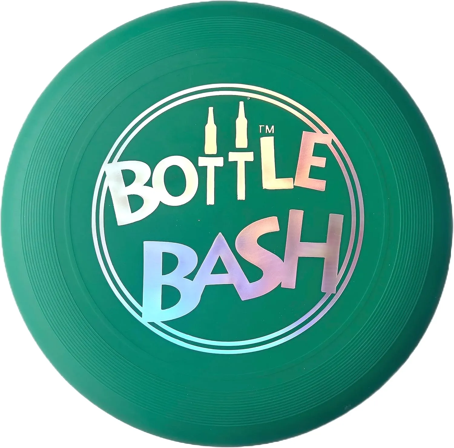 Bottle Bash Outdoor Flying Disc Game Set  Frisbee Toss Backyard and Beach Game for Family, Adult & Kids - Beersbee & Polish Horseshoes