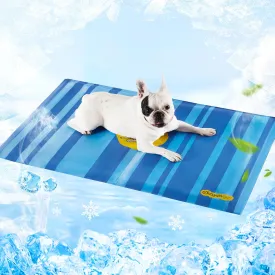 BurgeonNest 30" x 40" Dog Cooling Mat for Large Dog, Portable Pet Cooling Mat with Leak-Proof Zipper, High-Density Sponge Support & Paw-Proof Design for Indoor Outdoor Use