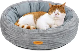 Cat Bed, Cat Bed for Indoor Cats, 20 Donut Cat Bed for Cats and Small Dogs, Washable Round Pet Bed, Indoor Use