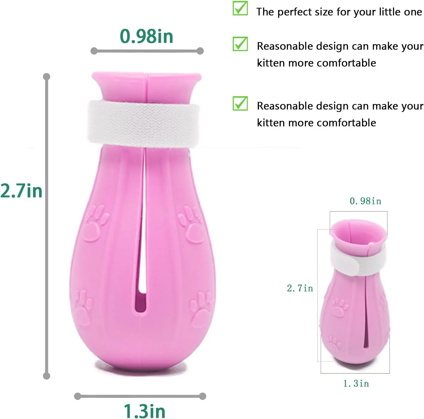 Cat Scratch Cover for Nursing Rehabilitation Cat Boots for Cats Only, Adjustable Cat Bathing GlovesPink-c