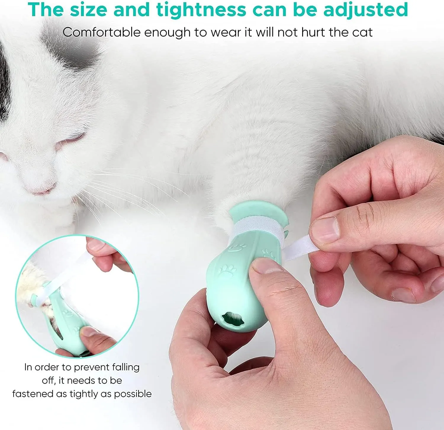 Cat Scratch Cover for Nursing Rehabilitation Cat Boots for Cats Only, Adjustable Cat Bathing GlovesPink-c