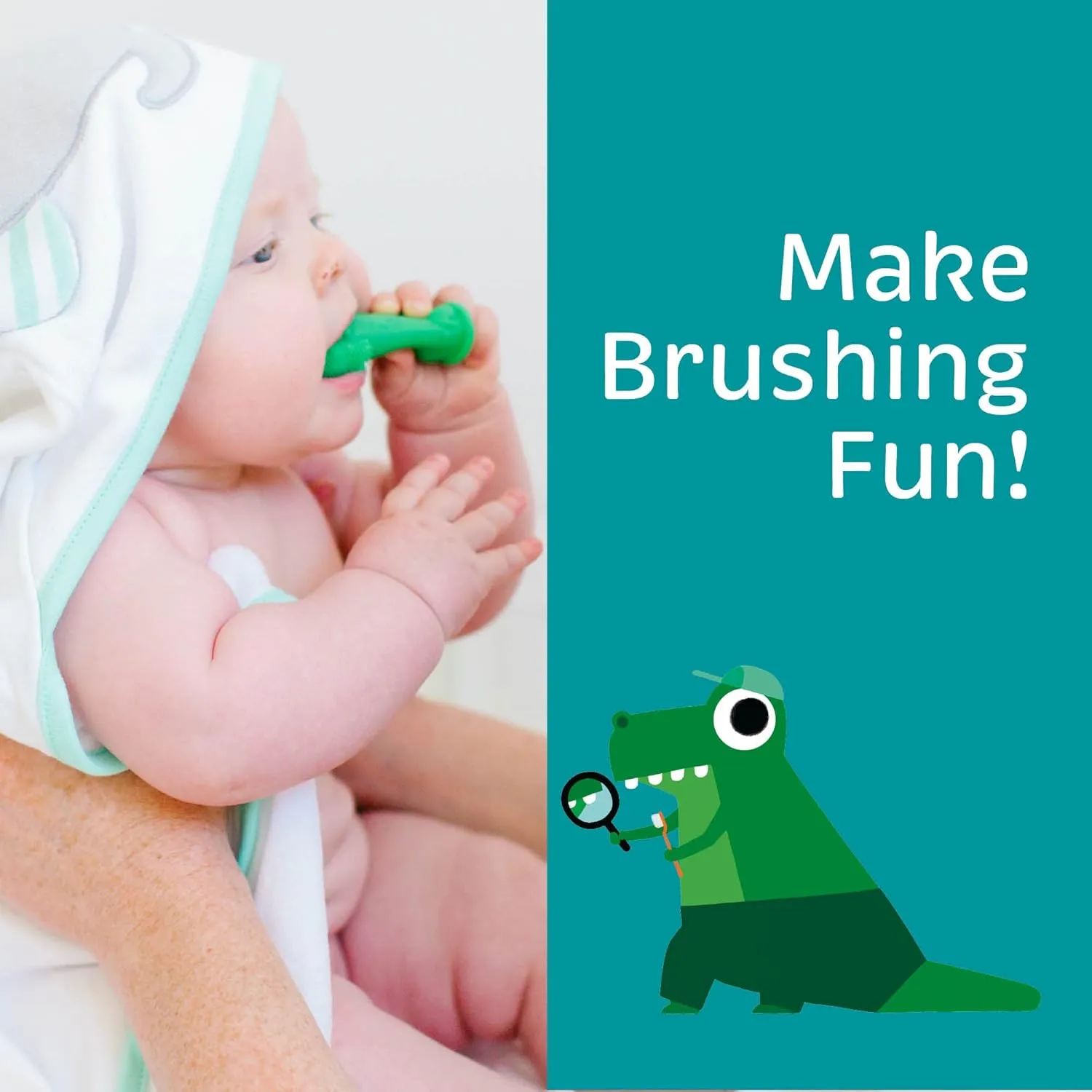 Chomps The Dino Toddler Toothbrush/Dental Item/Youth Tooth & Gum Care/Ages 4 Weeks to 4 Years