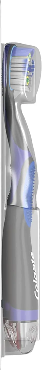 Colgate 360 Vibrate Deep Clean Battery Operated Toothbrush Pack, Disposable Electric Toothbrush with 1 AAA Battery Included, Whole Mouth Clean, 2 Pack