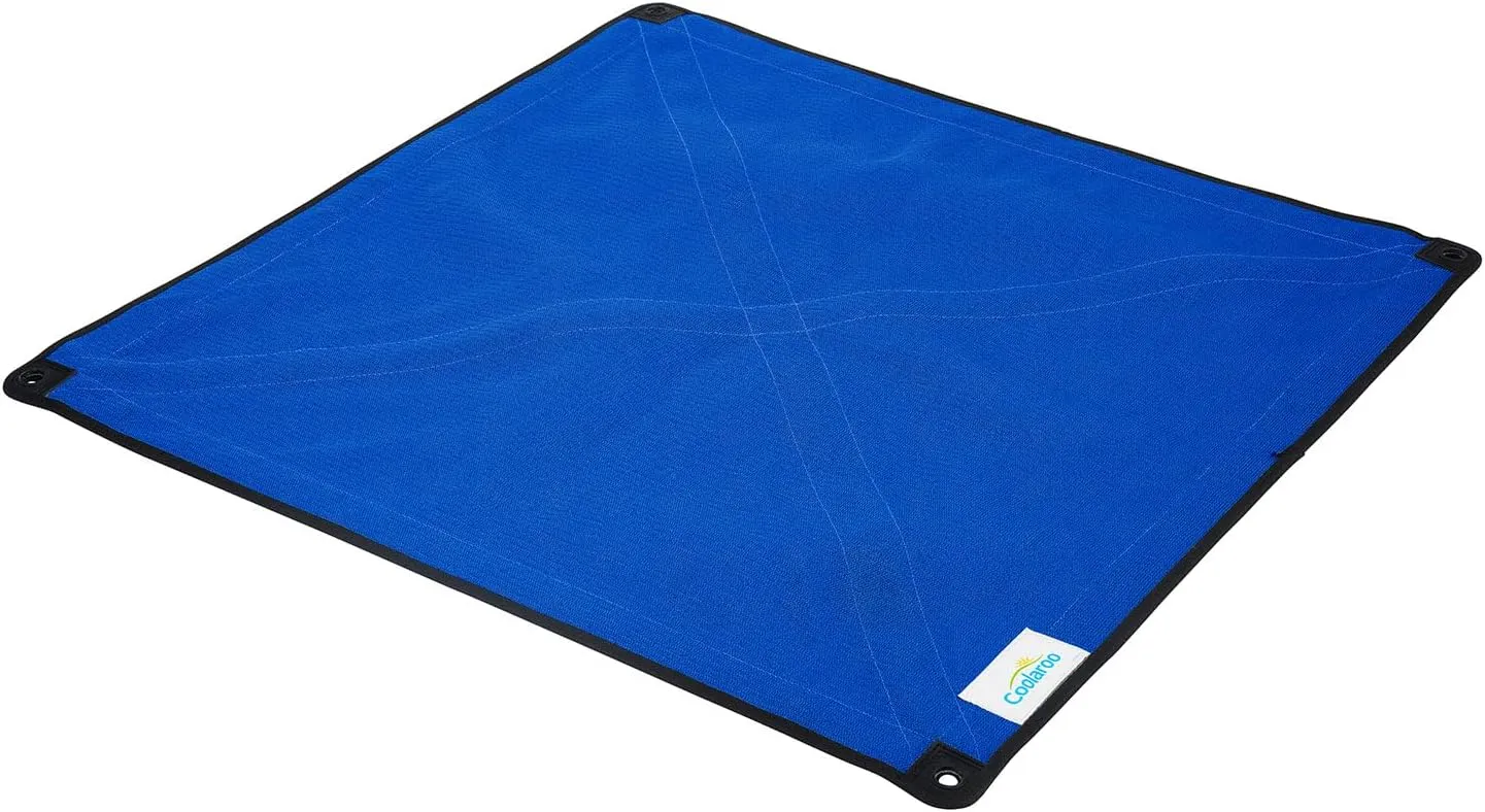 Coolaroo On The Go Cooling Elevated Dog Bed Replacement Cover, Portable for Travel & Camping, Collapsible for Storage, King, Aquatic Blue