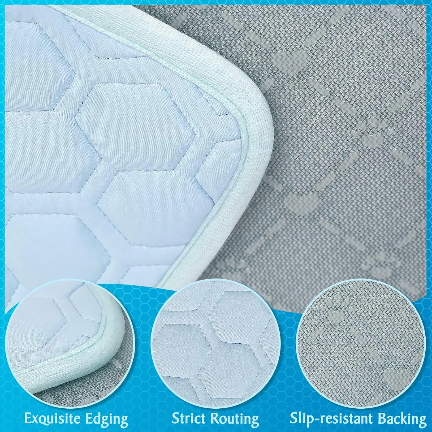 Cooling Mat for Dogs with Anti-Slip Bottom Dog Cooling Mat Machine Washable Water Absorption Top Cat Sleeping Pad