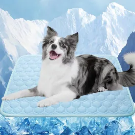 Cooling Mat for Dogs with Anti-Slip Bottom Dog Cooling Mat Machine Washable Water Absorption Top Cat Sleeping Pad