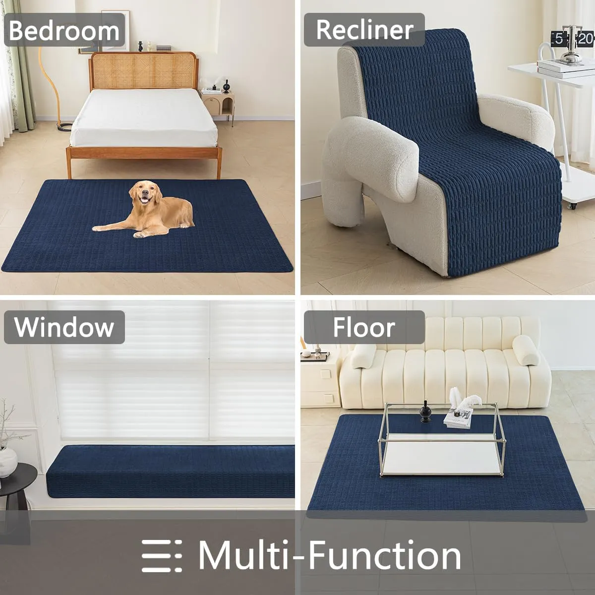 Dog Bed Cover Sofa Protector,Anti Slip Waterproof Sofa Covers for Living Room Couch Covers,Sofa Mat,Seat Cover, Dog Mat,Pet Pad for Furniture 1 Piece (60x82 inch, Dark Blue)