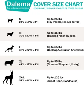 Dog Bed Cover,Waterproof Tough Plastic DIY Pet Bed Cover,Non Stick Hair Easy to Clean Rectangular Fillable Dog Bed Covers with Zipper(Dark Grey,36" L x 27" W x 4" Th,Cover Only)