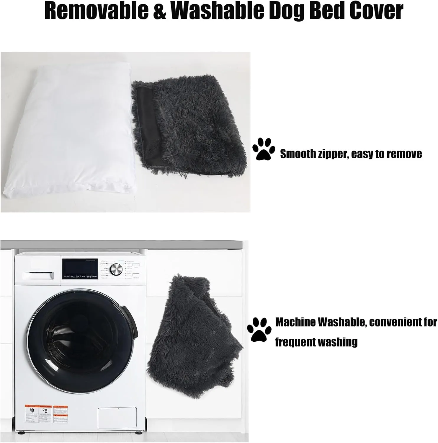 Dog Crate Mat 36 Inch Deluxe Washable Dog Bed for Large Dogs Orthopedic, Dog Mattress for Crate Pad with Nonslip Bottom Pet Mat