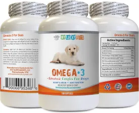 Dog Heart Guard chewable - Dog Omega 3 Fatty ACIDS - Fish Oil - Best Heart Brain Skin and Joint Health - Vet Recommended - Dog Fish Oil for Dry Skin - 1 Bottle (180 Softgels)