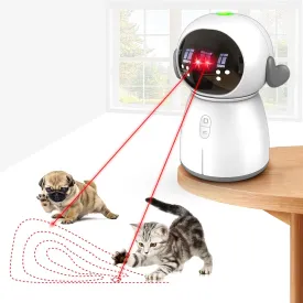 Double Laser Interactive Cat Toy-Freely Switching Dual Motion Trajectory Activated Rechargeable Automatic Cat Laser Toy for Bored Indoor Adult Cats/Kittens/Dogs