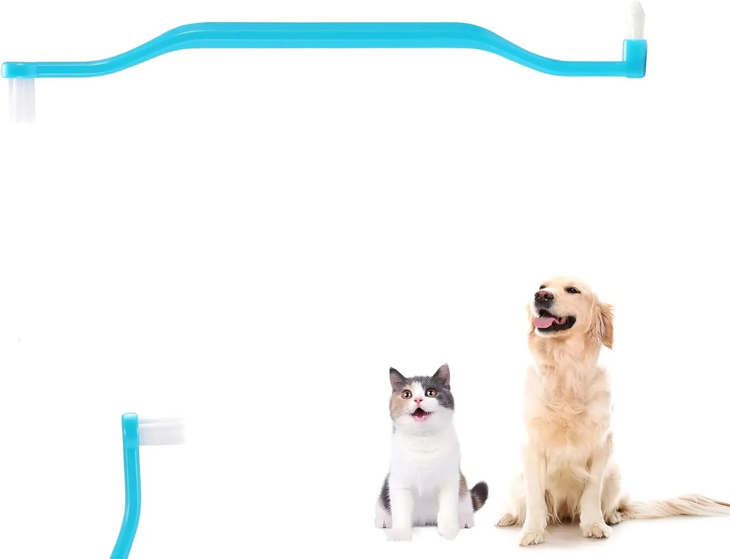 Dual Sided Cat Toothbrush Brush Cleaning Brush Dental Tools Cat Accessories Soft Toothbrush for Cats Round Kit with Toothpaste Function for Oral Care Teeth Cleaning Grooming Tool