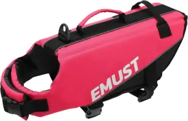 EMUST Dog Life Vests, Adjustable Pet Life Jacket with Rescue Handle, Dog Flotation Vest for Small/Medium/Large Dogs, XS, Rosepink