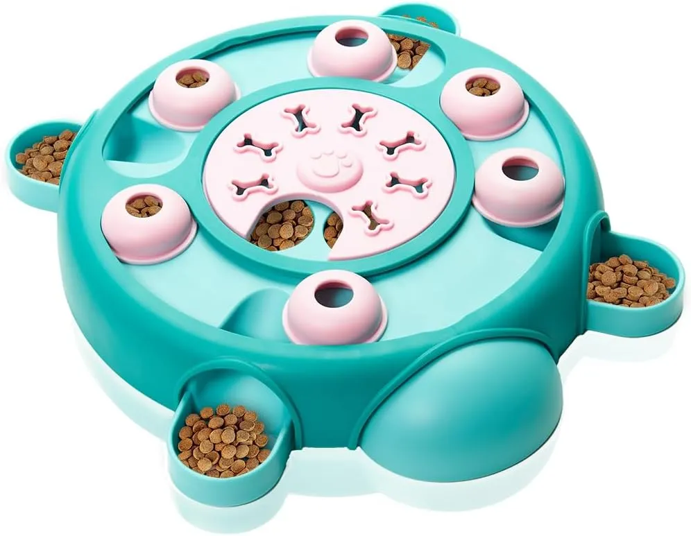 Friends Forever Dog Puzzles Toys with Slower Feeder, Interactive Toy with Food Puzzle for Stimulation and Treat Training Game, Treat Dispenser Toys for Dogs, Tortoise Puzzle