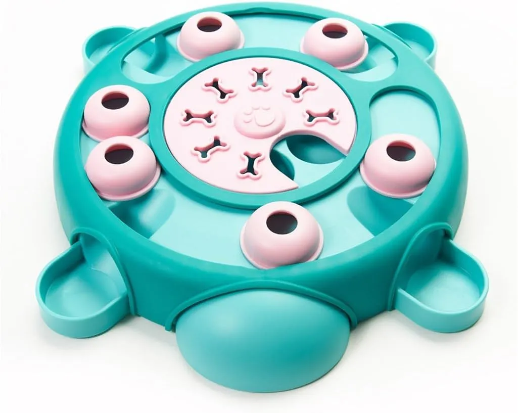 Friends Forever Dog Puzzles Toys with Slower Feeder, Interactive Toy with Food Puzzle for Stimulation and Treat Training Game, Treat Dispenser Toys for Dogs, Tortoise Puzzle