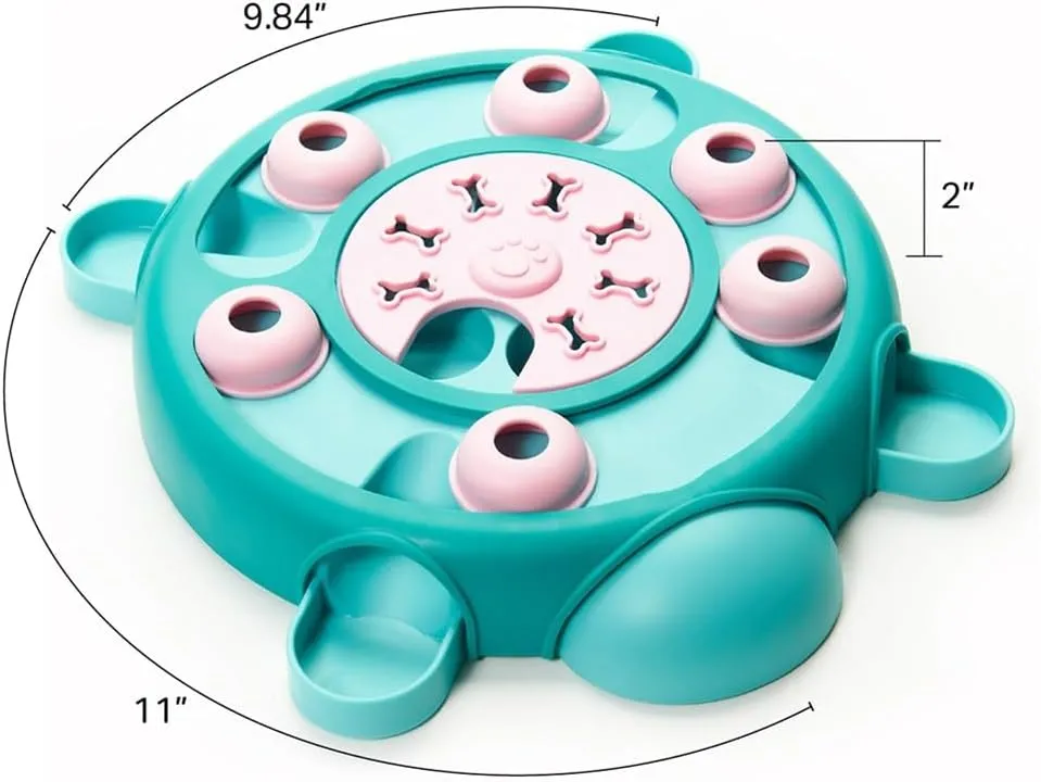Friends Forever Dog Puzzles Toys with Slower Feeder, Interactive Toy with Food Puzzle for Stimulation and Treat Training Game, Treat Dispenser Toys for Dogs, Tortoise Puzzle
