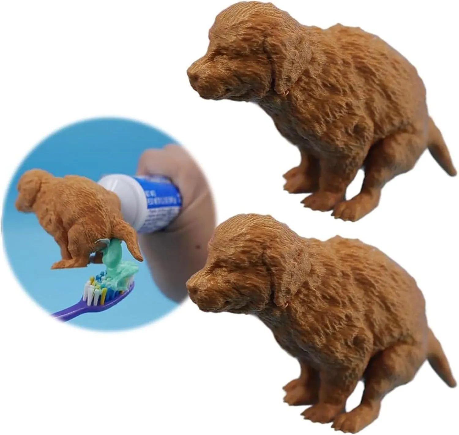Funny Golden Retriever Puppy Poop Toothpaste Dispenser, Dog Toothpaste Topper, Hilarious Gag Gift for Dog Lovers and Pranksters, Perfect for Bathroom Shenanigans