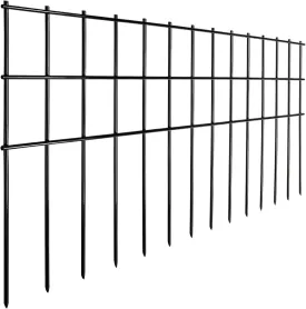Garden Fencing Animal Barrier 25 ft(L)15 in(H), 10 Panels No Dig Underground Critter Barrier for Decks, Small or Medium Pet Dog Digging Fence, Rust-Proof Metal Stakes