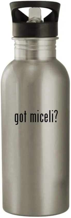 got miceli? - 20oz Stainless Steel Water Bottle, Silver