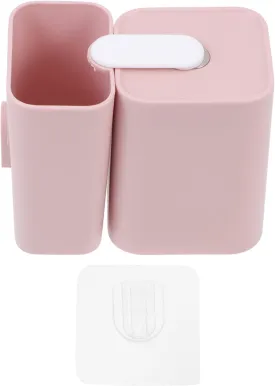 Healifty 1 Toothbrush Holder Toothbrush Case Storage Cup Toothbrush Tumbler Electric Toothpaste Dispenser Automatic Toothbrush Shampoo Toothbrush Box Pp Pink