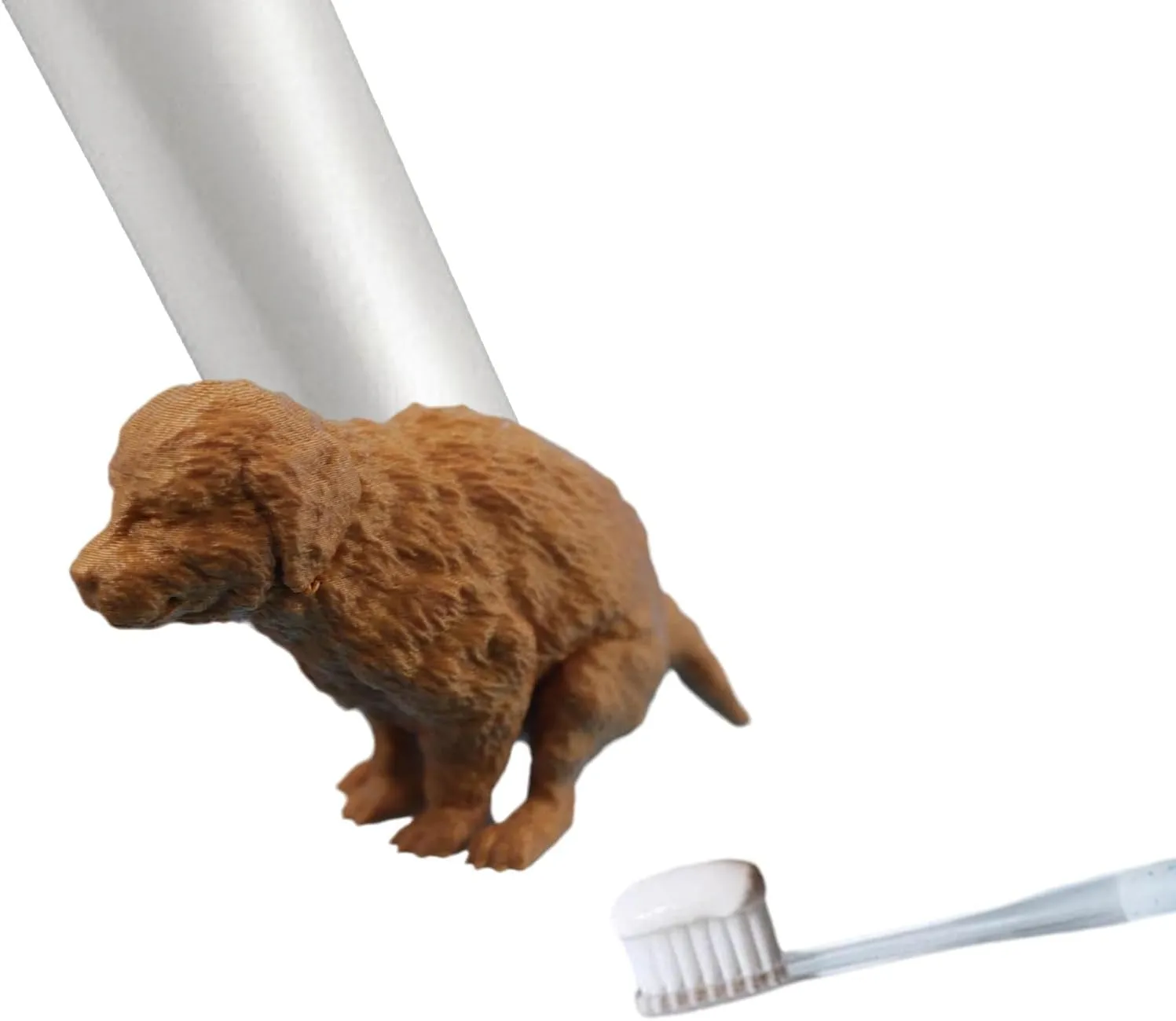 Hilarious Dog Poop Toothpaste Dispenser - Fun & Unique Dog Toothpaste for Dog Lovers, Perfect for Especially Those who Love Golden Retrievers, Pranksters, or Anyone with a Sense of Humor (2)