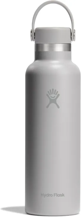 Hydro Flask Stainless Steel Standard Mouth Water Bottle with Flex Cap and Double-Wall Vacuum Insulation
