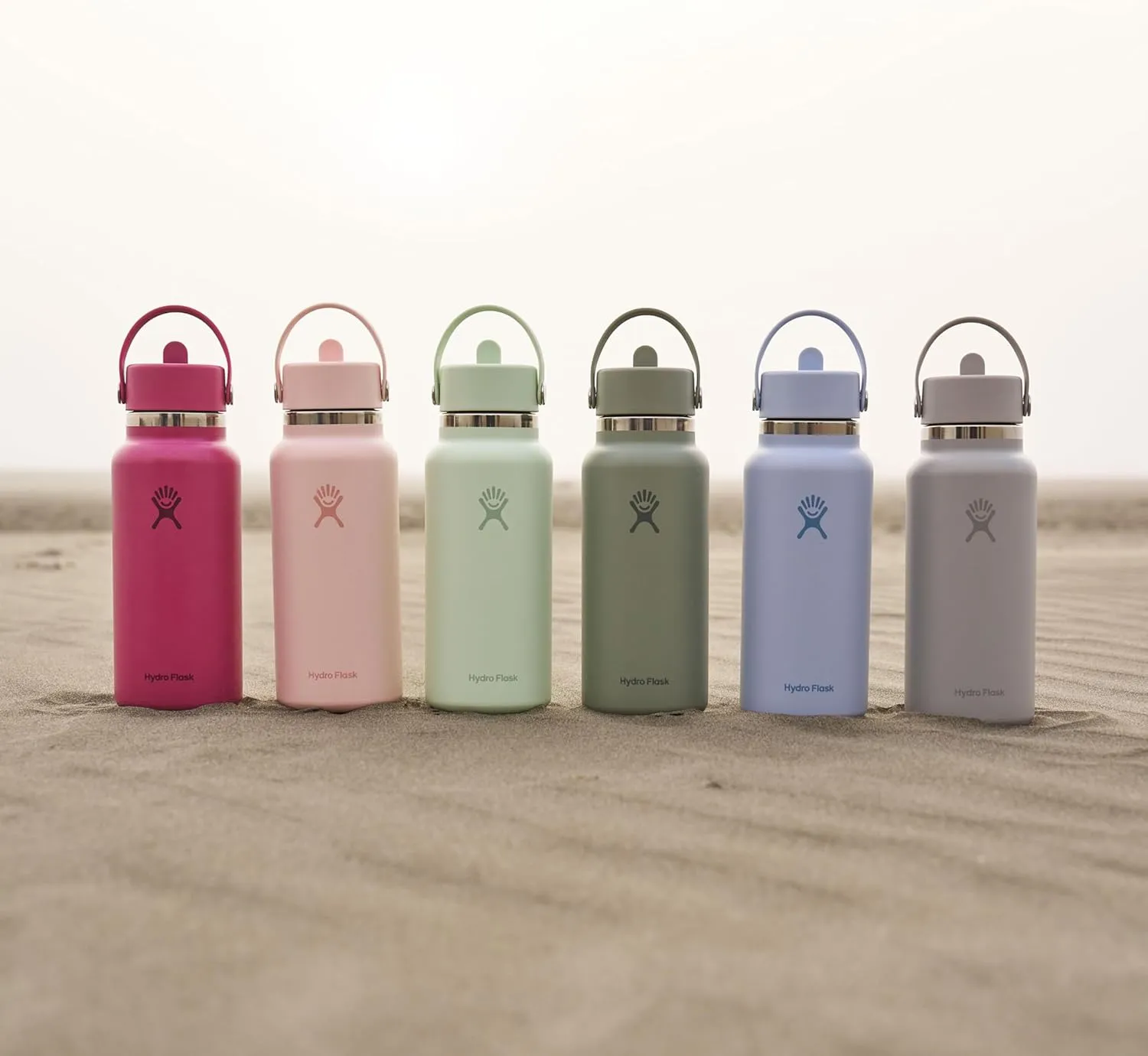 Hydro Flask Water Bottle - Insulated Stainless Steel - Wide Straw Lid, Non Spill, Leakproof in 24 Oz Botanical Bliss