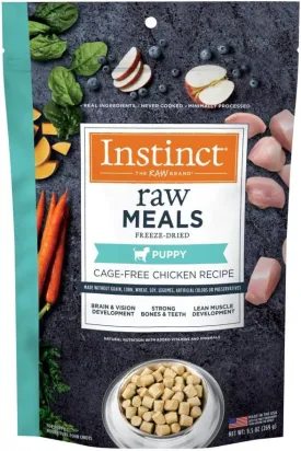 Instinct Puppy Freeze Dried Raw Meals, Natural Dry Dog Food, Grain Free - Cage Free Chicken, 9.5 oz. Bag