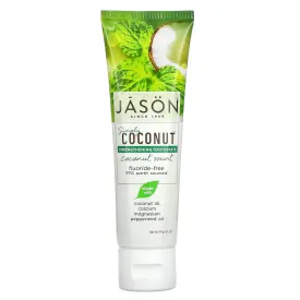 Jason Simply Coconut Strengthening Fluoride-Free Toothpaste, Coconut Mint, 4.2 Oz