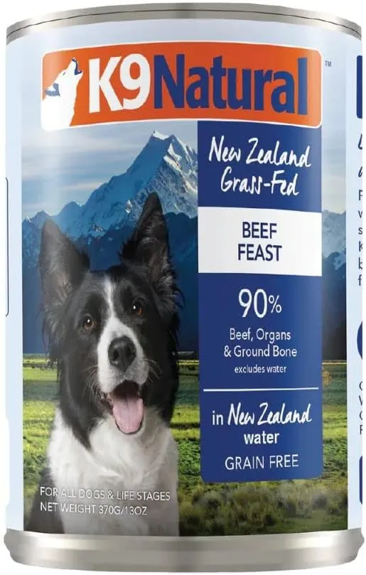 K9 Natural - BPA & Gelatin Free Canned Dog Food - Beef, 13oz (12 Pack)