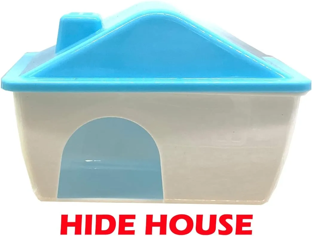 Large Deluxe 2-Tiers Acrylic Dwarf Hamster Home Mouse Gerbil Reptiles Palace Rat Habitat Cage Running Wheel Water Bottle Food Bowl Expandable Outlet