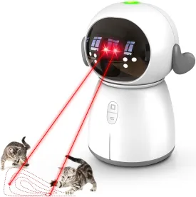 Laser Cat Toys for Indoor Cats - Rechargeable Interactive Cat Toys with Dual Laser Modes and Motion Activated, Fun for Bored Indoor Adult Cats/Kittens/Dogs