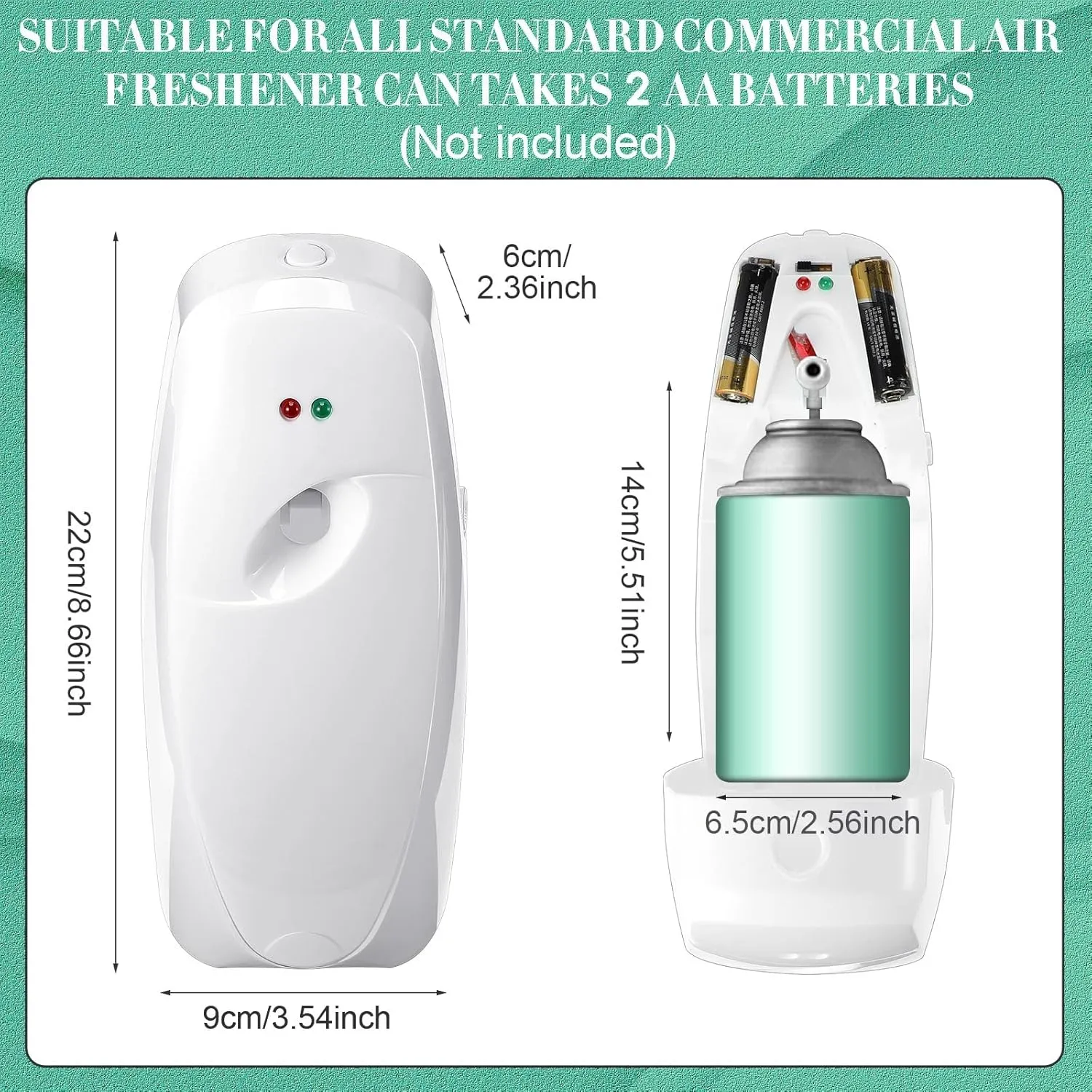 Maxcheck 12 Pcs Automatic Air Freshener Spray Dispenser Automatic Spray Dispenser for Bathroom Battery Operated Free Standing or Wall Mounted Restroom Bedroom Sprayer(White)