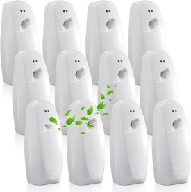Maxcheck 12 Pcs Automatic Air Freshener Spray Dispenser Automatic Spray Dispenser for Bathroom Battery Operated Free Standing or Wall Mounted Restroom Bedroom Sprayer(White)